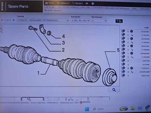 Semiasse alfa romeo 155 - semiasse, nuovo