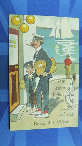Comic postcard 1909 - comic,