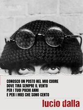 Poster 30x40 Lucio Dalla, Cara, Arredo Casa, Ufficio