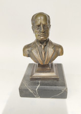 Busto in Bronzo Benito Mussolini primo periodo con base di Marmo
