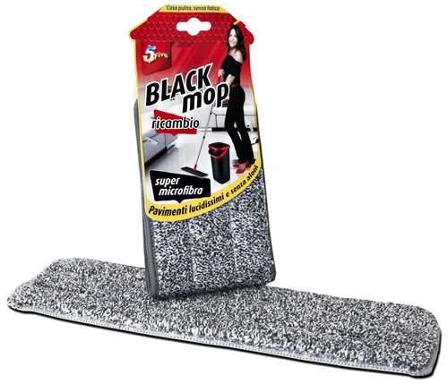 Superfive black mop refill - black,