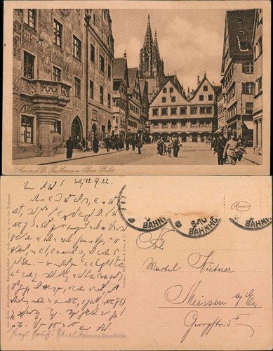 Cartolina ulm danubio - cartolina,