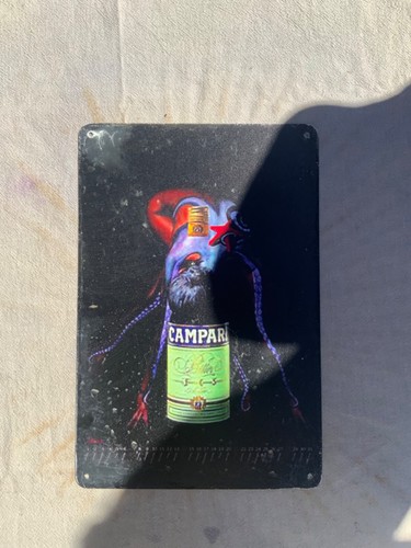 Insegna metallo campari - in,