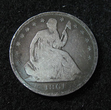 1861 o - SEATED LIBERTY HALF