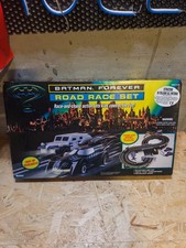 Batman Forever Road Race Set Batmobile due facce slot car corazzate 1995 vintage
