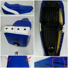 SELLA SELLONE VESPA PX D.F BLU E BIANCA CON SERRATURA - C.0126