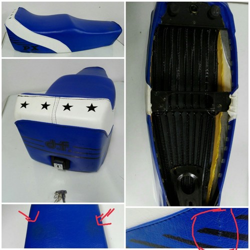 Sella sellone vespa f blu - sella,