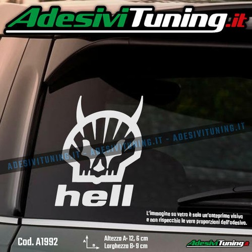 Adesivo skull teschi hell - adesivo,