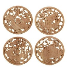 Applique legno intagliato