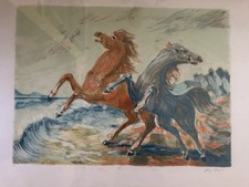 litografia firmata Aligi Sassu