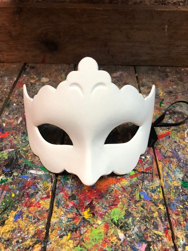Maschera bianca pitturare - bianca,