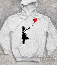 Felpa Unisex BALLON BALLOON GIRL bambina palloncino a cuore street art