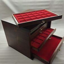 Monetiere - Mobile per monete 6 Cassetti in floccato rosso (NOC-FL)