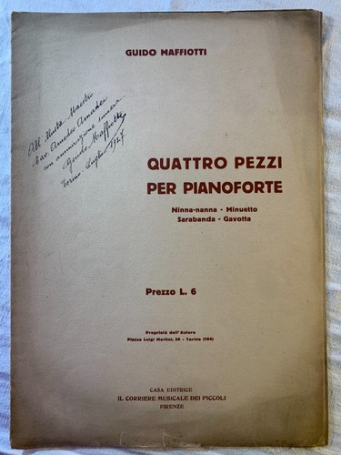Spartito musica 4pezzi per - spartito,