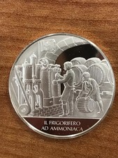 IL FRIGORIFERO AD AMMONIACA  MEDAGLIA ARGENTO  SILVER  .925 FDC PROOF Gr. 14