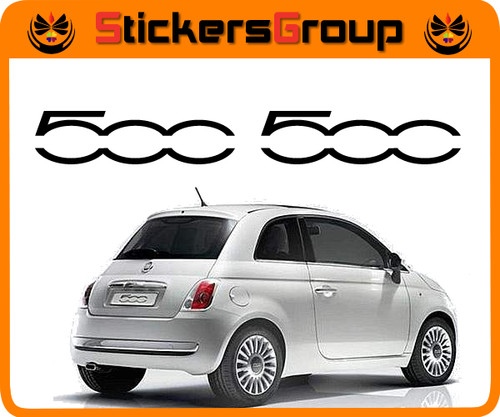 Coppia adesivi logo 500 per - coppia,