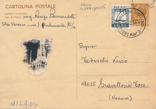 Italia 1970 cartolina postale - italia,