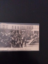 03600 commentry place martenot marché carte postale noir + blanc ancienne allier