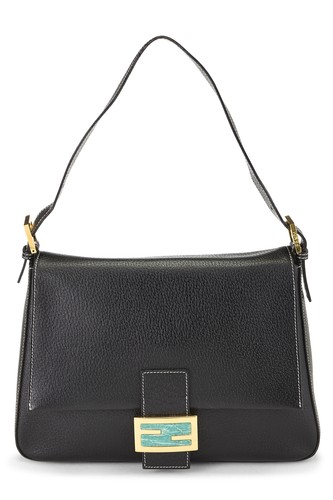 Fendi black leather mama - black,