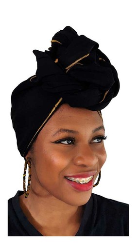 Copricapo africano nero con