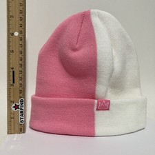 Cappello berretto Jay Rauler mezzo BIANCO ROSA 2 bicolore berretto maglia polsino unisex TAG VEDI⭐️