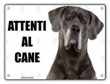 Cartello Attenti al cane Alano