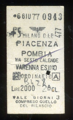 Biglietto treno ferrovia nord - biglietto,