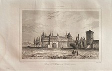 Incisione Polonia 1840 "Porta