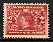 SCOTT 370 1909 2 CENT ALASKA YUKON PACIFIC ESPOSIZIONE EDIZIONE MNH OG VF CAT $15