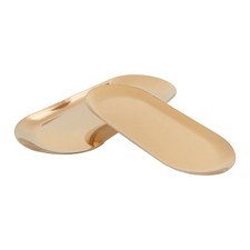 2 Set Vassoio Ovale nel Acciaio Inossidabile Ovale nel , Piatto Portaogg4071