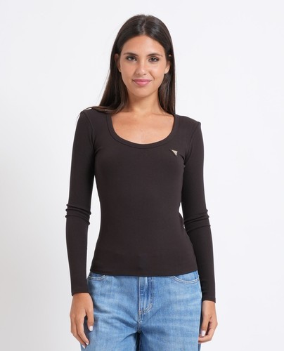 Maglia donna guess collo ampio - guess,