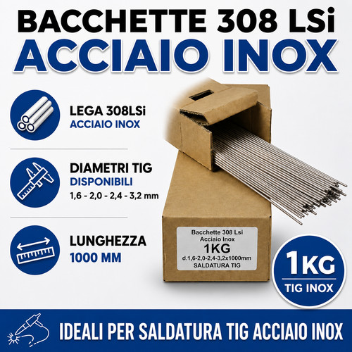 Bacchette 308 lsi acciaio - bacchette,