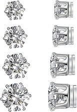 4 Paia Di Orecchini Magnetici