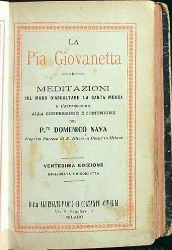 Pia giovinetta meditazioni - la,
