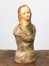 Scultura terracotta presepe napoletano XVIII secolo occhi di vetro