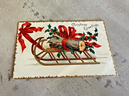 Cartolina epoca auguri di - d'epoca,