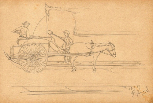 Carro cavallo uomini - carro, lavoro