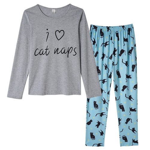 Pigiama donna completo gatti - completo,
