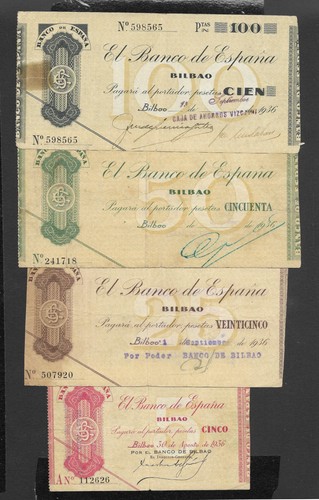Billetes 50 100 - 4, 5-25-50-100