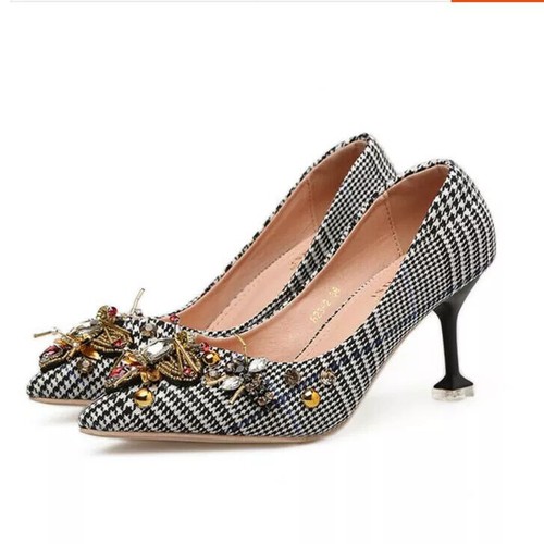 Stiletto nero bianco - 7,