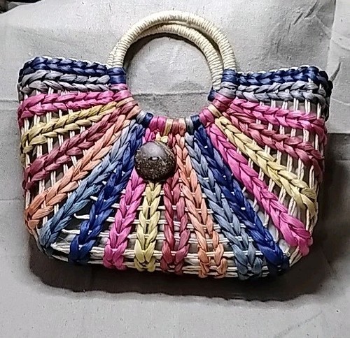 Borsa paglia colorata west - paglia,