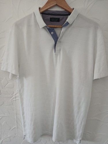 Polo zara uomo bianca manica - polo,