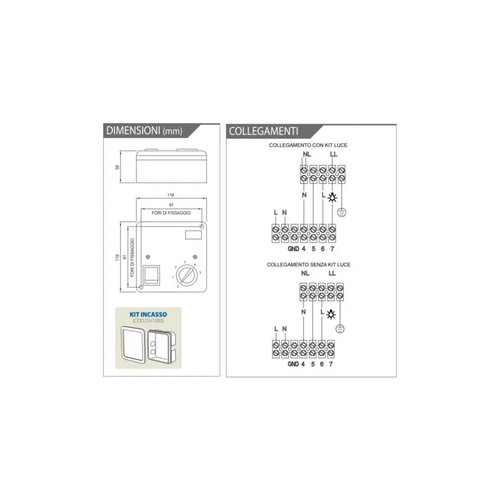 Elicent 2sv1000 kit murale rvs