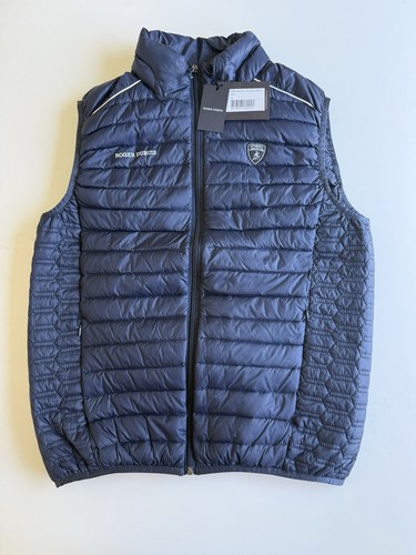 Gilet piumino blu lamborghini - gilet,