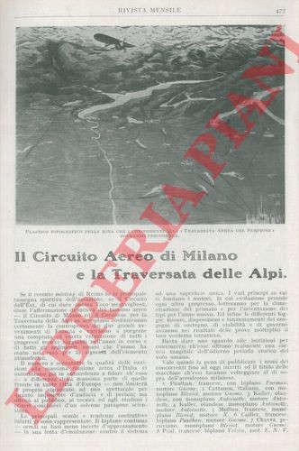 Circuito aereo milano e - aereo, di