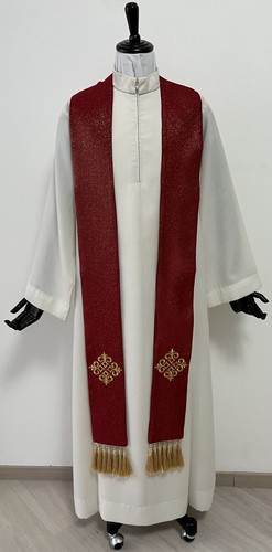 Stola rosso screziato con