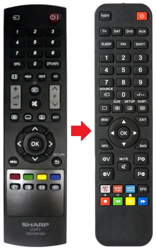 Telecomando adatto per sharp - telecomando,