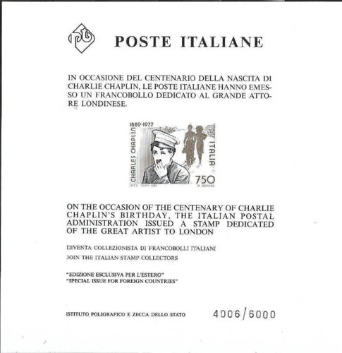 Italia 1989 foglietto - ,