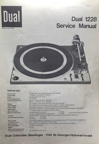 Dual 1228 giradischi manuale - dual,