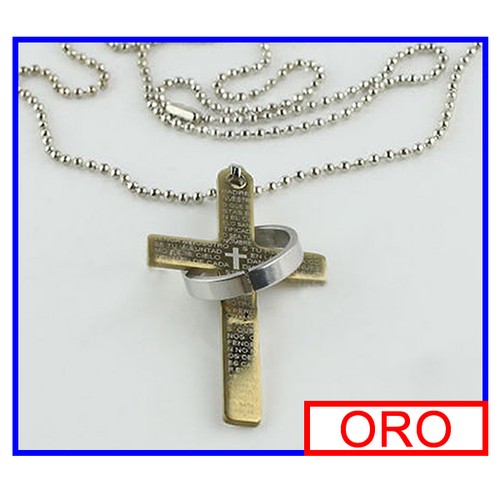 Collana croce blu - collana, pendente